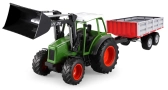 RC traktor Double E se lžící 1:16 + vozík za traktor