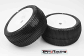 TPRO 1/8 Truggy MAGIC SQUARE - Soft T3 - nalepené, bílé disky, 2 ks.