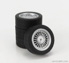 Kk-scale príslušenstvo 4x sada kolies a diskov 18' pre Bmw 3-series Alpina B6 3.5 (e30) 1988 1:18 Black