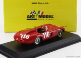 Umelecký model Ferrari 857s S/n0570 Spider N 116 3rd Targa Florio 1955 Eugenio Castellotti - Roberto Manzon 1:43 Červená