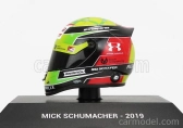 Mini prilba Schuberth prilba F2 Prilba Dallara Team Prema Racing N 9 Sezóna Mick Schumacher 2019 1:4 Žltá Zelená Červená Čierna