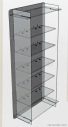 Atlantic Vetrina display box Espositore - For 6 Cars 1/18 Lungh.lenght Cm 36.8 X Largh.width Cm 12.5 X Alt.height Cm 82.5 (altezza Utile Tra I Ripiani Cm 12.0 Inner Height Among Shelves) 1:18 Plastový Displej
