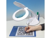 Stolná LED lampa Lightcraft s organizérom a lupou 125 mm