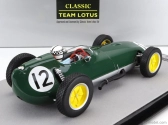 Tecnomodel Lotus F1  16 N 12 Dutch Gp  (with Pilot Figure) 1959 Innes Ireland 1:18 Britská Závodní Zelená Stříbrná