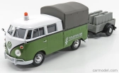 Motor-max Volkswagen T1 Type 2 Double Cabine Pick-up Closed Road Service 1962 With Trailer 1:24