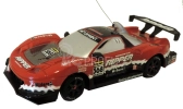 RC Car závodní model s kužely 1:43, červený