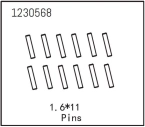 Pins 1.6*11 (12)