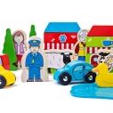 Bigjigs Rail Veľká sada drevených doplnkov k vláčikovej dráhe