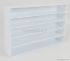 Vetrina display box Accessories Espositore Aperto - For Auto 1/43 1/64 - Cars Not Included - Lungh.lenght Cm 36.8 X Largh.width Cm 6.7 X Alt.height Cm 24.3 (altezza Utile Tra I Ripiani Cm 4.5 Inner Height Among Shelves) 1:43 Bílá