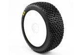 H-BLOCK V2 BUGGY S2 (SOFT) lepené pneumatiky, biele disky, 2 ks.