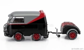 Solido Volkswagen T1 Van Kool Combi Sport With Trailer 1950 1:18 Černá Stříbrná Červená