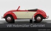 Norev Volkswagen Hebmuller Cabriolet Open 1949 1:43 Červený Krém