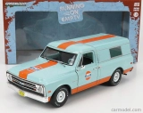 Greenlight Chevrolet C-10 Pick-up Closed Camper Gulf 1968 1:24 svetlo modrá oranžová