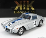 Kk-scale Ferrari 250gt Swb 3.0l V12 Team Noblet N 14 3rd 24h Le Mans 1961 P.noblet - J.guichet 1:18 Silver Blue