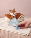 Doudou Dárková sada Plyšová liška Timo s úchytem na dudlík a dečkou 20 cm