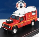 Alarme Land rover Defender 130 Pick-up Closed Vsab Tt Bmpm Sapeurs Pompiers Vehicule De Secours Et D'assistance Aux Victimes 1986 1:43 Red White