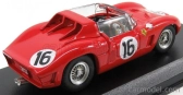 Umelecký model Ferrari Dino 268 Sp Ch. 0798 N 16 24h Le Mans Test 1962 Rodriguez - Bandini - Parkes - Gendebien - Mairesse 1:43 Červená