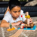 Bigjigs Rail Port so žeriavom, loďou a potápačom