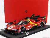 Bbr-models Ferrari 499p 3.0l Turbo V6 Team Ferrari Af Corse N 51 Winner 24h Le Mans 2023 Alessandro Pier Guidi - James Calado - Antonio Giovinazzi - Con Vetrina - With Showcase 1:18 Červená Žlutá Černá