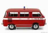 Mitica-diecast Fiat Fiat 850 Familiare Vigili Del Fuoco 1970 - Interno Brown 1:18 Red