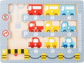 Small Foot Vkládací puzzle garáž s autíčky