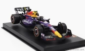 Bburago Red bull F1  Rb19 Team Oracle Red Bull Racing N 11 3rd Las Vegas Usa Gp 2023 Sergio Perez - With Pilot And Showcase 1:43 Fialová Žlutá Červená