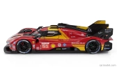 Bburago Ferrari 499p 3.0l Turbo V6 Team Ferrari Af Corse N 51 3rd 24h Le Mans 2024 Alessandro Pier Guidi - James Calado - Antonio Giovinazzi - Con Vetrina - With Showcase 1:18 Red