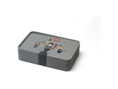 Úložný box LEGO s priehradkami – sivý