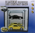 Triple9 Vetrina display box Vetrina Nera Con Specchio - Black Vitrine With Mirror - Lungh.lenght 36 Cm  X Largh.width 17.7 Cm  X Alt.height 37.2 Cm - Luci Funzionanti - With Led 1:18 Černá - Plastový Displej