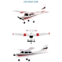 RC letadlo Cessna 182 + baterie do vysílače