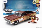 Jada Chevrolet El Camino Pick-up With Tanzmanian Devil Figure Looney Tunes 1967 1:24 2 Tóny Hnědé