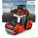Nzg Hamm Hd+120i Vio-2 Hf Rullo Vibrante Bitamburo Liscio - Schiacciasassi - Stone Crusher Roll 1:50 Oranžová Šedá Bílá