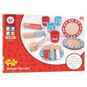 Bigjigs Toys Drevená jedálenská súprava s bodkami