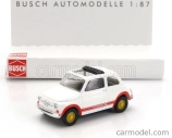 Busch Fiat 500 Abarth 595 Open Roof 1965 1:87 Bílá Červená