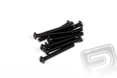 Imbusové skrutky s hlavou M3x25mm (čierne, 10 ks)