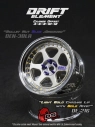 Disky DS Racing Drift Element 6 Spoke, svetlo zlaté, chrómové ráfiky a zlaté nity, 2 ks