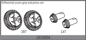 Differential crown gear and pinion set