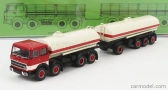 Brekina plast Fiat 691 Millepiedi Tanker 1961 1:87 Biela červená