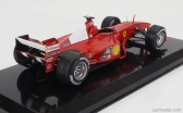 Edicola Ferrari F1  F2000 N 3 World Champion Season 2000 Michael Schumacher - Con Vetrina - With Showcase 1:24 Červená Bílá