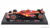 Bburago Ferrari F1 Sf-24 Team Scuderia Ferrari N 55 4th Italy Monza Gp 2024 Carlos Sainz – With Pilot And Showcase 1:43 červená biela čierna