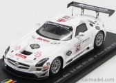 Iskrový model Mercedes benz Sls Amg Gt3 Team Fortec Motorsport N 62 24h Spa 2013 O.webb - K.wendlinger - A.brundle 1:43 White