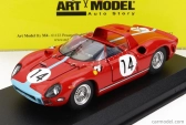 Art-model Ferrari 330p 4.0l V12 Spider Team Maranello Concessionaires N 14 2nd 24h Le Mans 1964 J.bonnier - G.hill 1:43 Red