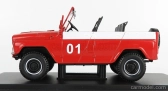 Edicola UAZ 469b N 01 Cabriolet Open Fire Engine 1972 - Damage Blister Box 1:24 Červená Bílá