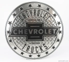 Edicola Accessories Metal Round Plate - Chevrolet Trucks 1:1 Stříbrná Černá