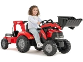 FALK - Šliapací traktor Case IH Puma 240CVX s nakladačom, rýpadlom a vlečkou