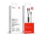 Rýchlonabíjací kábel 2v1 100W PD (C na C+L)
