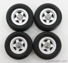 Kk-scale Accessories 4x  Cromodora Wheel And Tyre Set 1969 Ferrari 365 Gtb Daytona 1:18 Black