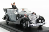 Rio-models Mercedes benz 770k Cabriolet Open 1942 With Hitler And Driver Figures 1:43 Šedá Černá