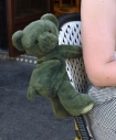 Doudou Plyšová taška přes rameno Medvídek khaki 30 cm