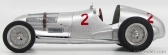 Cmc Mercedes benz F1 W125 N 2 Gp Donington 1937 H.lang 1:18 Strieborný